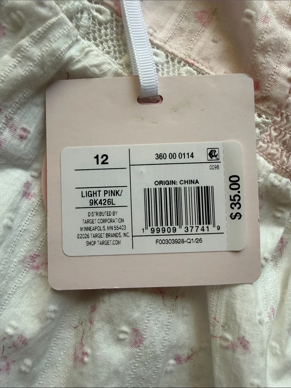 Loveshackfancy x Target Girls' Pink Halter Eyelet Dress